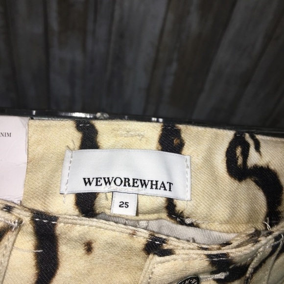 NWT WeWoreWhat Piped Stileto Slit Zebra Straight Leg - Picture 8 of 10